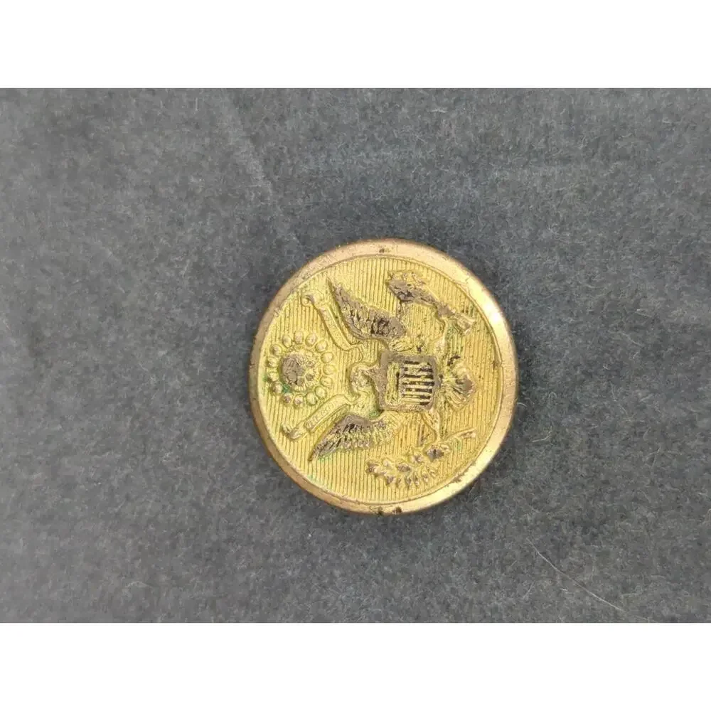 LOT BB of 10 Antique Vintage Victorian Brass Mixed Materials Buttons ESTATE FIND